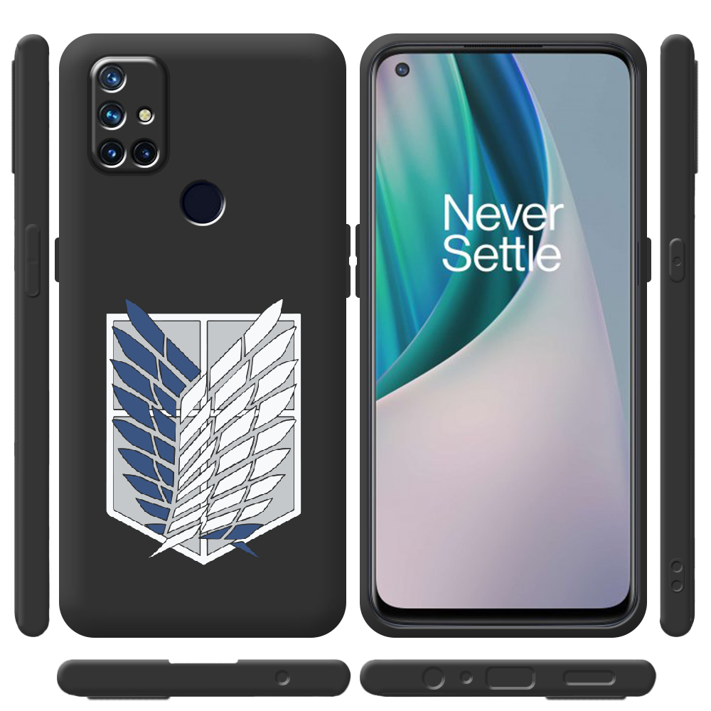 Чехол BoxFace OnePlus Nord N10 Атака Титанов Крылья Свободы Черный силикон (43633-bk88-44515) - фото 2