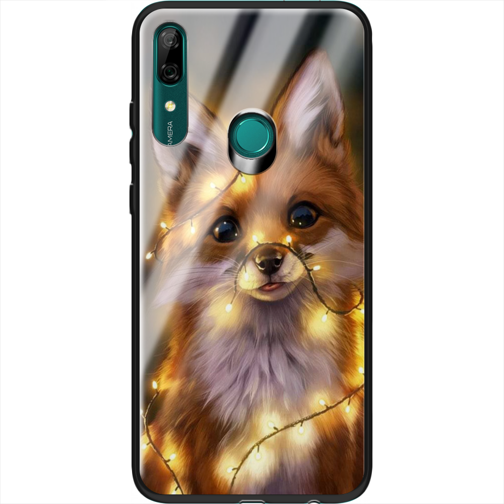 Чехол Boxface Huawei P Smart Z Рождественская лиса Черный силикон со стеклом (37381-up2399-37725)