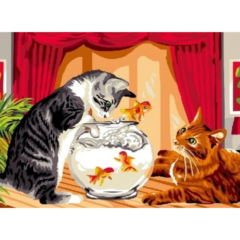 Картина по номерам Brushme Игривые коты (GEX6117) Картина по номерам Brushme Игривые коты (GEX6117)