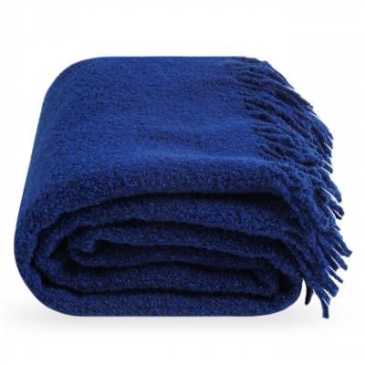 Плед букле 130х200 см Ярко-синий - фото 1 Плед букле 130х200 см Ярко-синий - фото 1