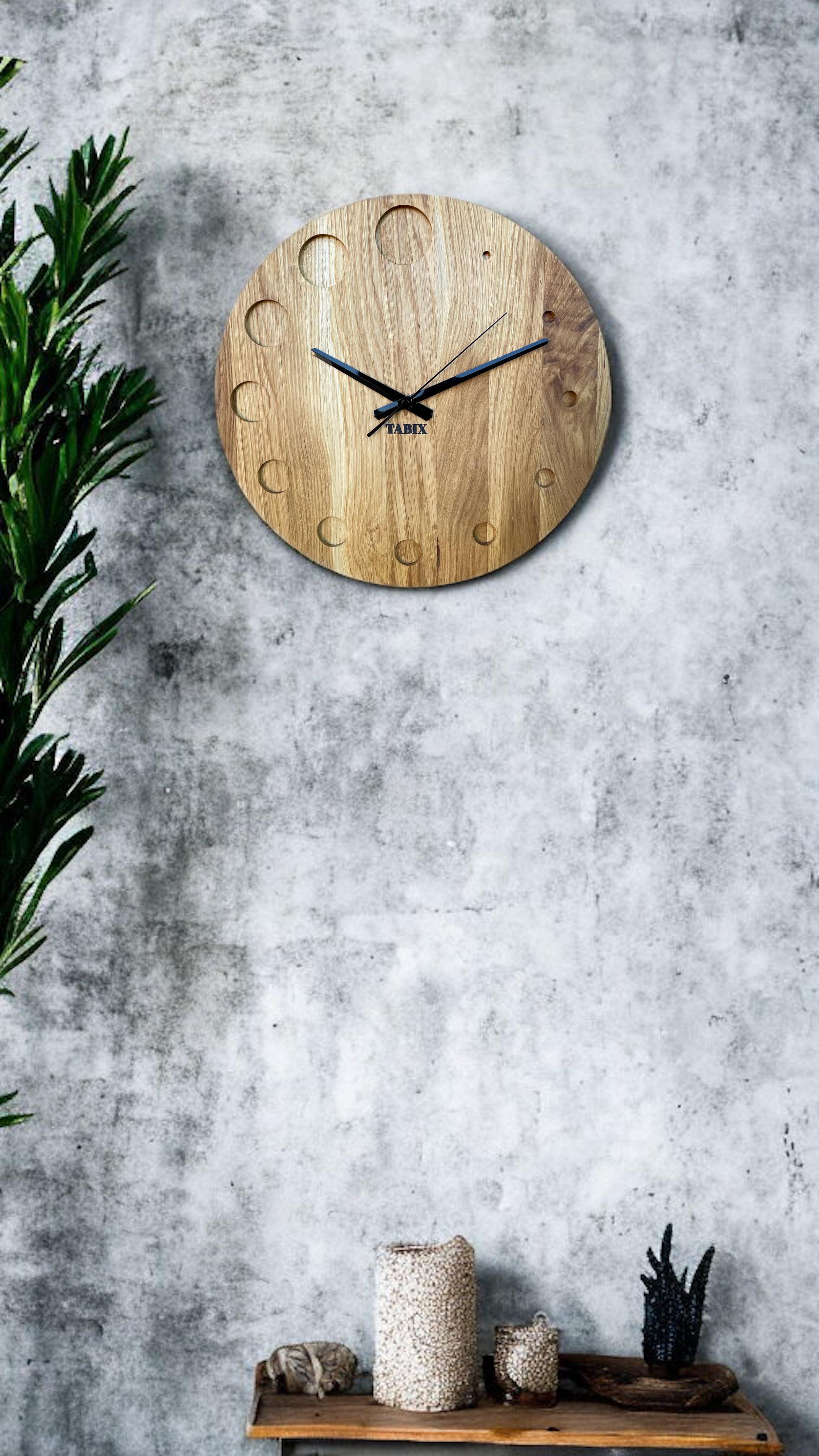 Часы настенные Tabix дубовые 40 см - фото 4 Часы настенные Tabix дубовые 40 см - фото 4