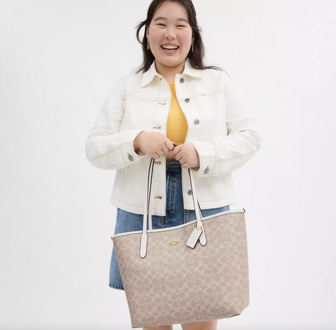 ᐉ Жіноча сумка Coach City Tote Bag In Signature Canvas CV976
