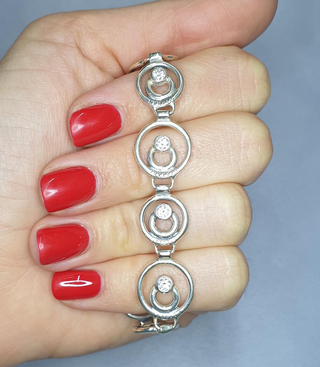 Браслет серебряный с кубическим цирконием Коллинз р. 20 18,12 г Браслет серебряный с кубическим цирконием Коллинз р. 20 18,12 г