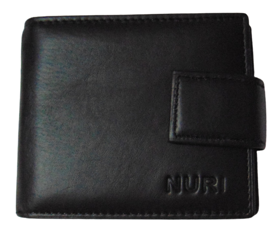Кошелек мужской из натуральной кожи Nuri 209-1 на магните Черный (1691609361)