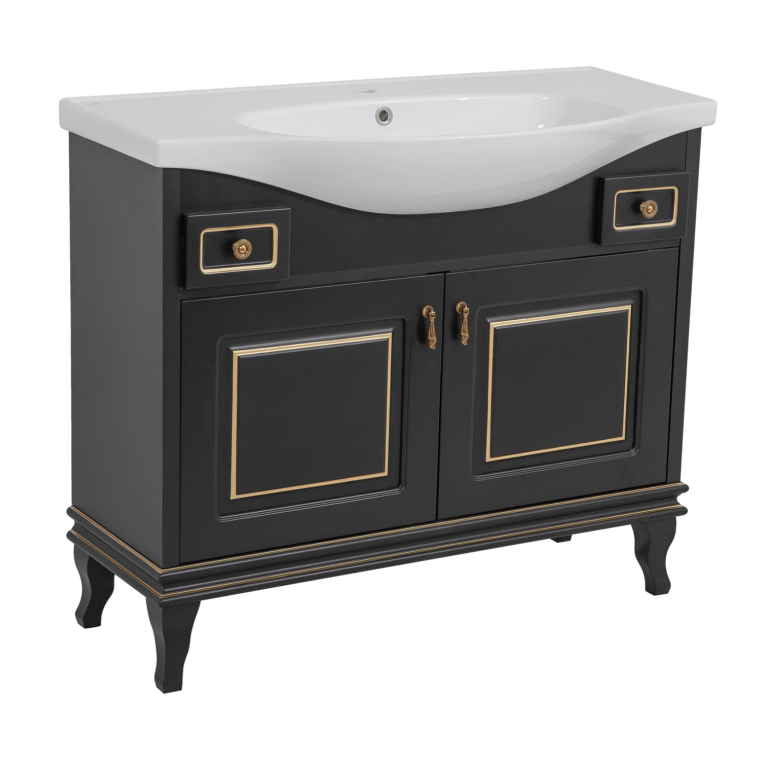 Тумба у ванну Aqua Rodos Беатріче 100x48 підлогова з умивальником CeraStyle Lila Чорний (АР000073687)