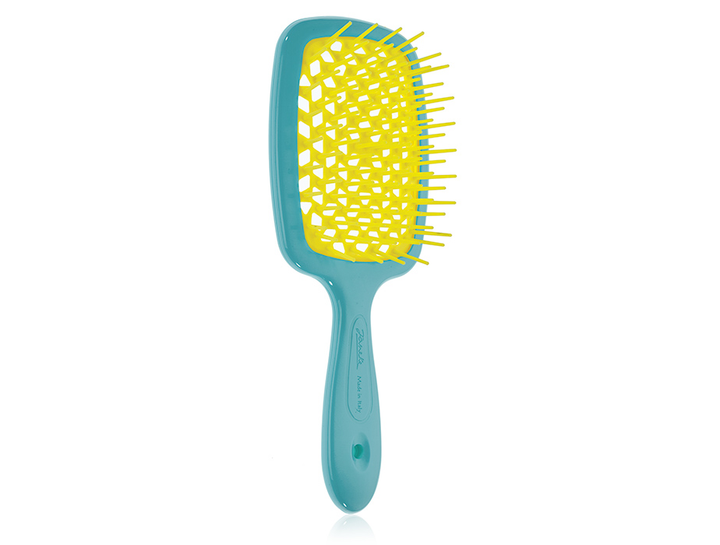 Гребінець для волосся JANEKE Superbrush Turquoise/Yellow (8006060511250)