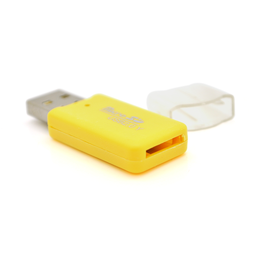 Кардридер Merlion CRD-1VL USB2.0 TF Micro SD Желтый (1022)