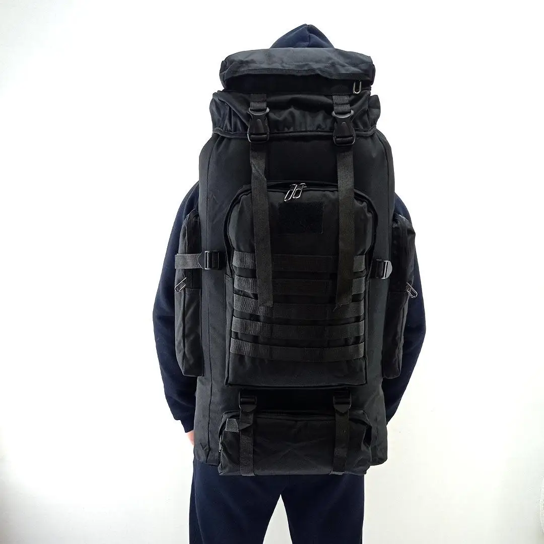 Рюкзак армійський Tactical із системою MOLLE 70 л Чорний (ta70E-black) - фото 9 Рюкзак армійський Tactical із системою MOLLE 70 л Чорний (ta70E-black) - фото 9