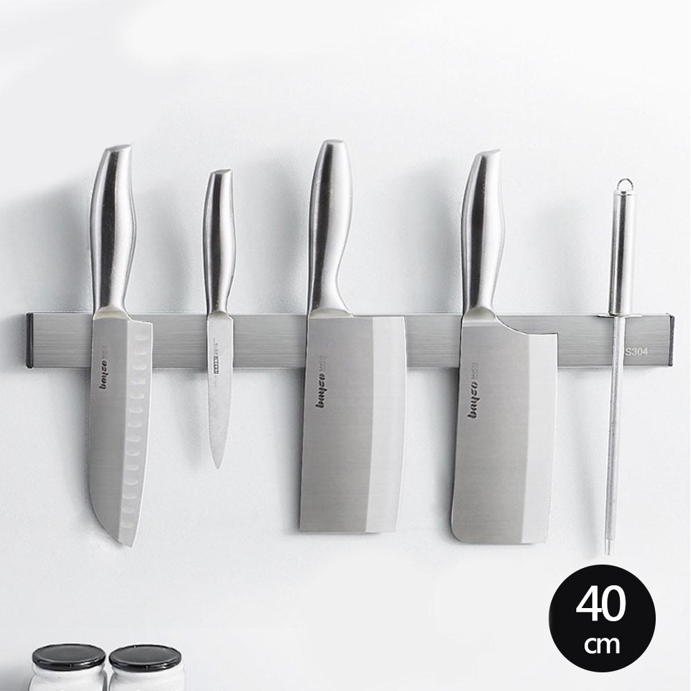 Магнитная планка для ножей IwConcept PRO Batten из нержавеющей стали 40 см Серебристый (2084) - фото 8
