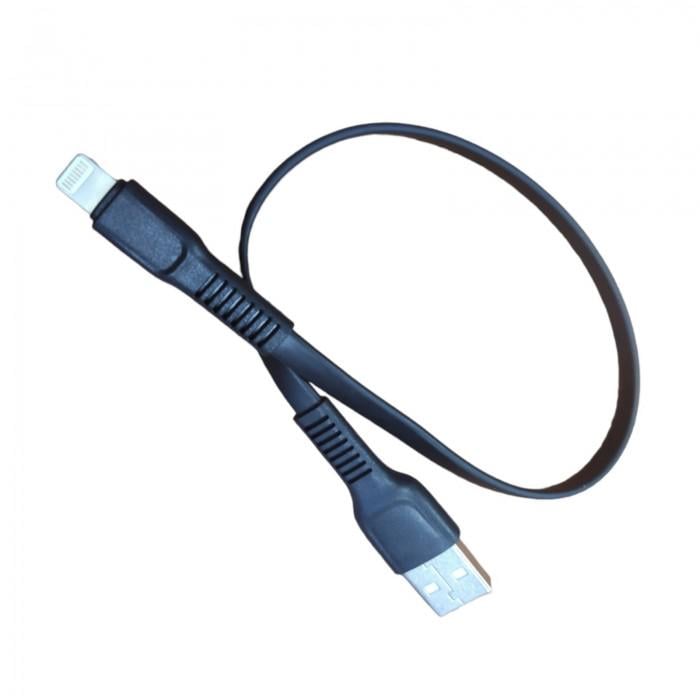 Кабель зарядний BASEUS Flat Lightning Cable Fast Data Sync Charging 0,25 м Чорний (CALZY-A01) - фото 1 Кабель зарядний BASEUS Flat Lightning Cable Fast Data Sync Charging 0,25 м Чорний (CALZY-A01) - фото 1