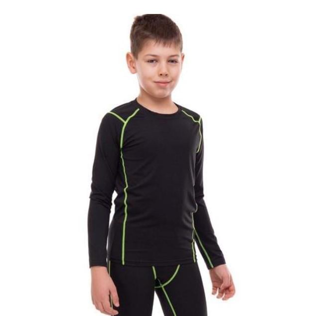 Рашгард UA-500 LIDONG подростковый с длинными рукавами р. 24 рост 120-125 см Черный/Зеленый (8585053829173)