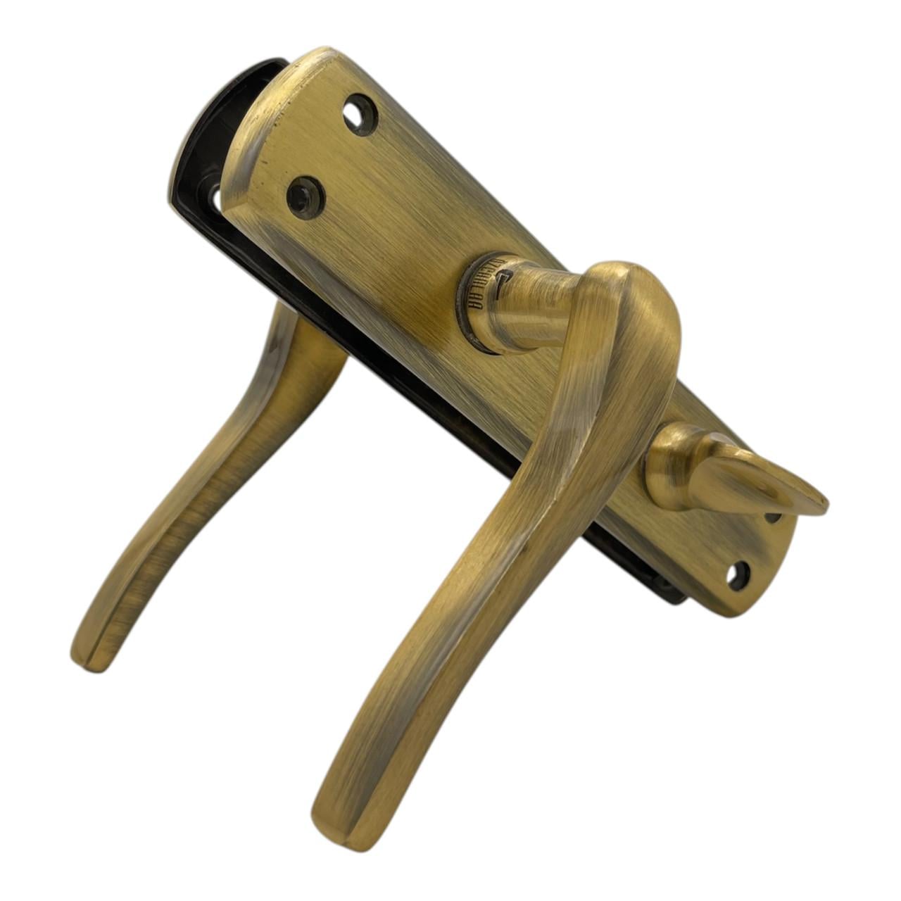 Дверные ручки межкомнатные латунные Ozcanlar 62 мм Sedef WC Antik (360030)