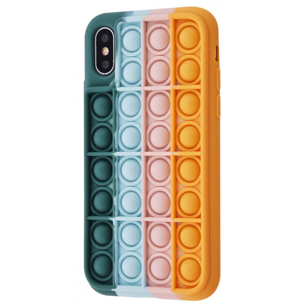Чехол с поп ит Pop it Case (TPU) iPhone X/Xs green