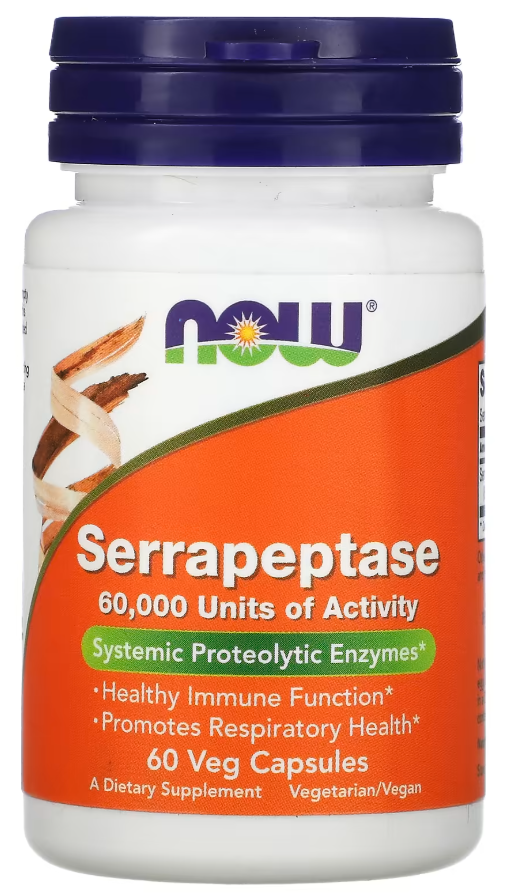 Комплекс Серрапептаза Now Foods Serrapeptase 60000 SPU 60 капсул Комплекс Серрапептаза Now Foods Serrapeptase 60000 SPU 60 капсул
