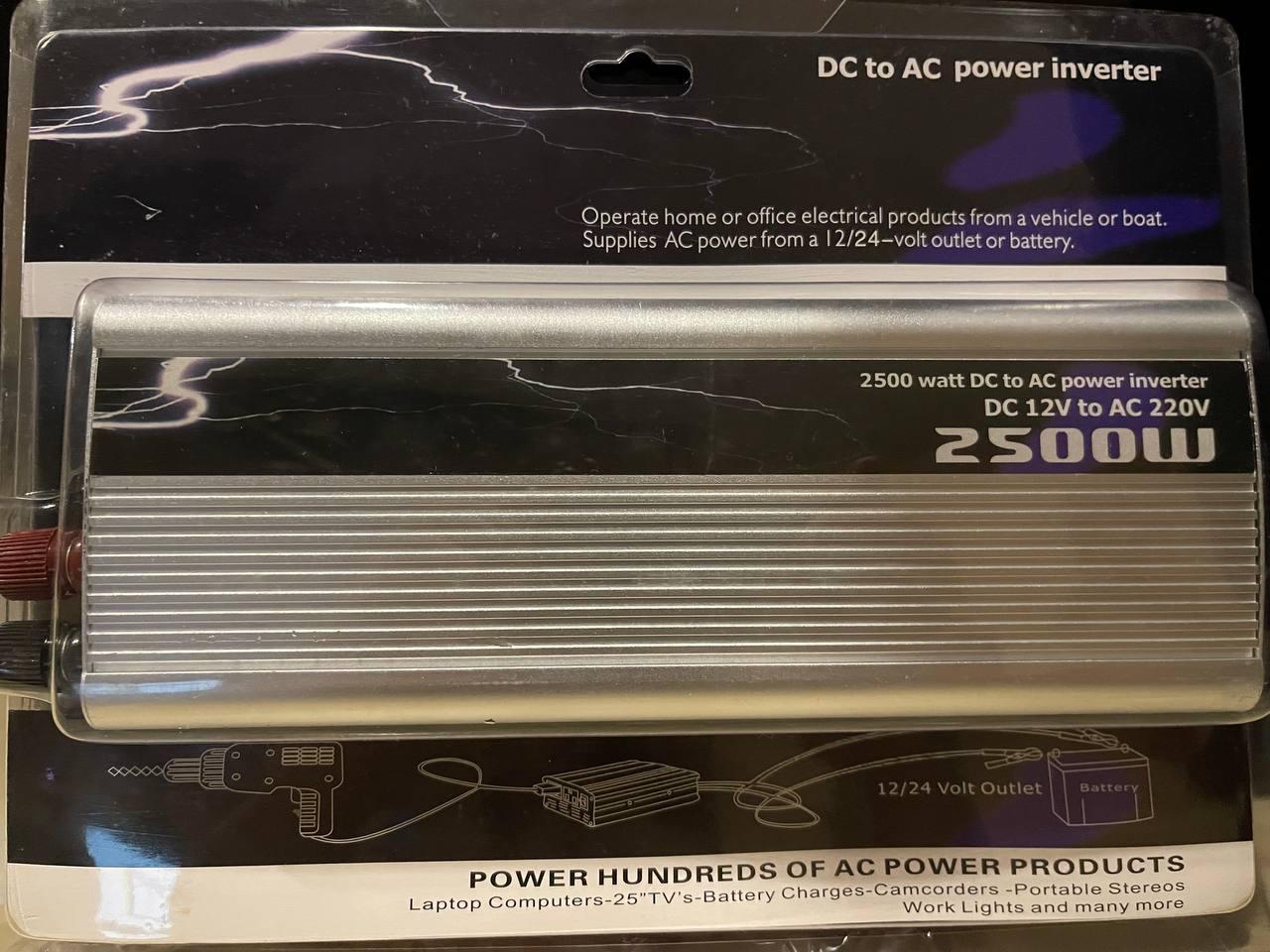 Інвертор напруги PI 2500ВА 2500 Вт 12/220V approximated 1 універсальна розетка/клем/крокодили - фото 3 Інвертор напруги PI 2500ВА 2500 Вт 12/220V approximated 1 універсальна розетка/клем/крокодили - фото 3