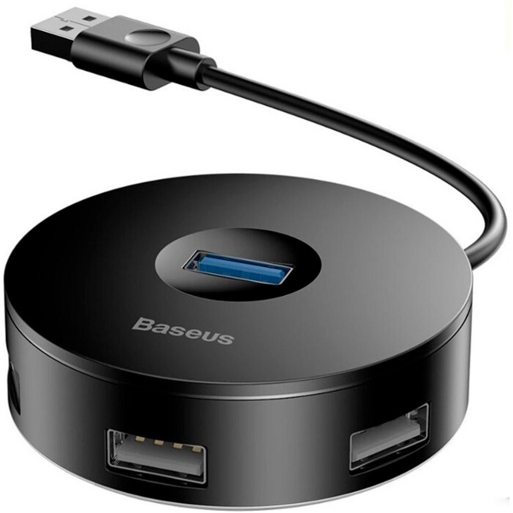 Хаб Baseus Round Box 4-Port USB-A 0,1 м Black (CAHUB-F01)