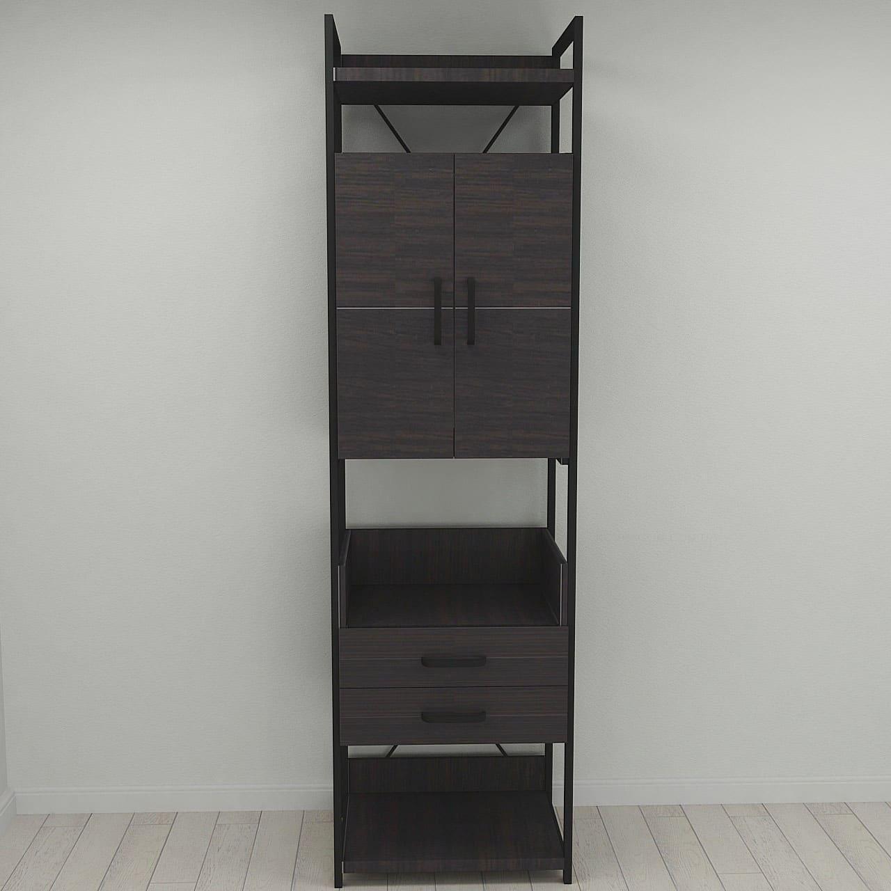 Шкаф Ferrum-decor Гардероб Уни секция 5 серии Конект металл/ДСП 32 мм 220x60x50 см Черный/Венге Магия (FRD-104512) Шкаф Ferrum-decor Гардероб Уни секция 5 серии Конект металл/ДСП 32 мм 220x60x50 см Черный/Венге Магия (FRD-104512)