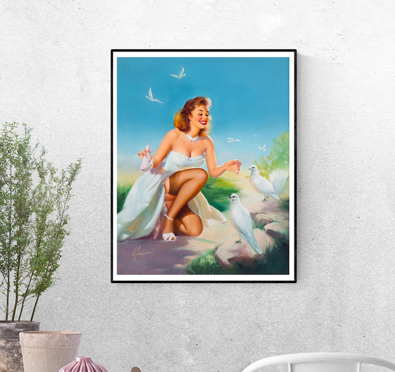 Постер Голубка Эдварда Рунчи формат А-3 (pin_up010231_Poster)