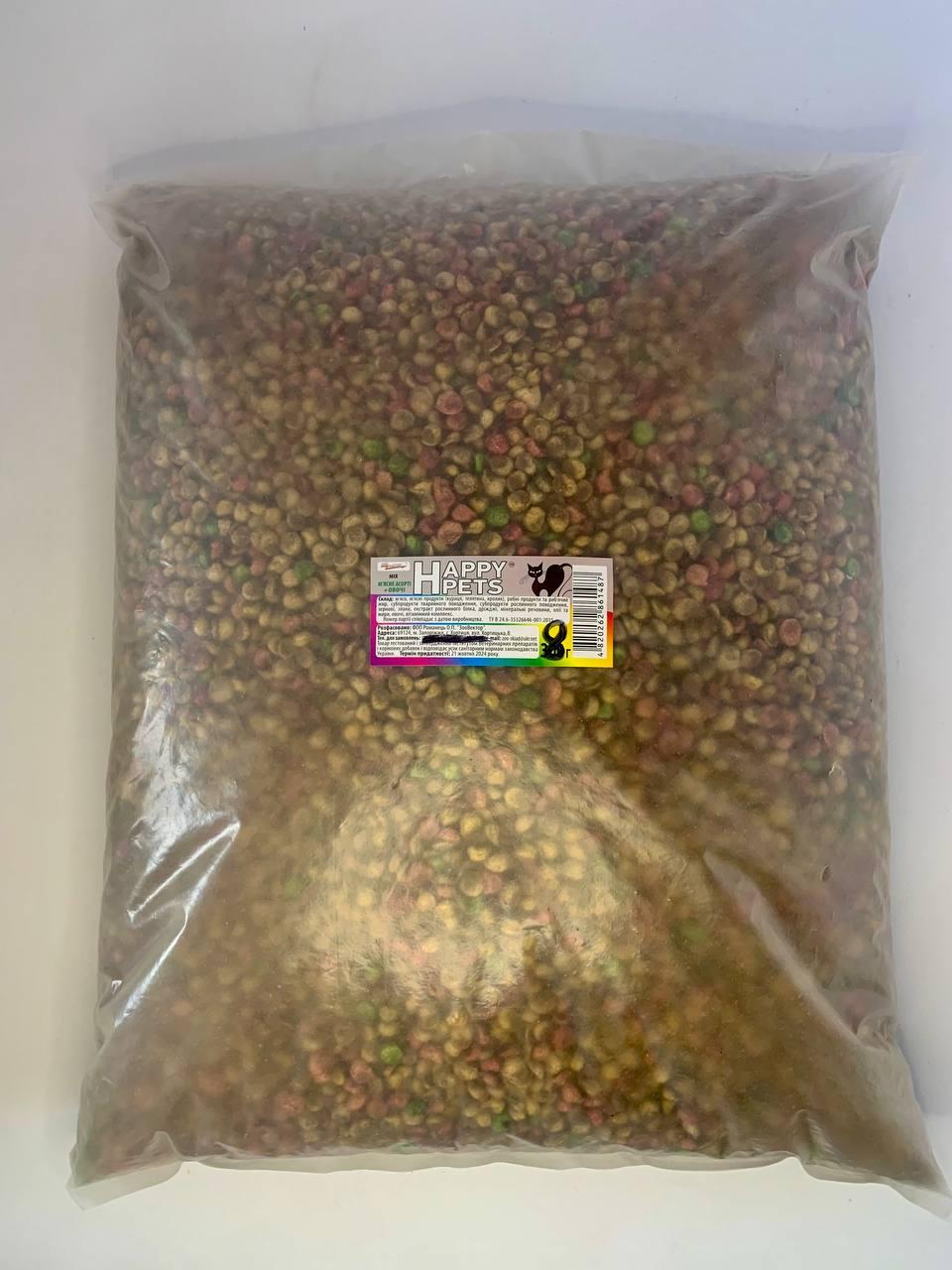 Сухий корм для котів Нappy Pets Miks Асорті м'ясне та овочі 8 кг - фото 4 Сухий корм для котів Нappy Pets Miks Асорті м'ясне та овочі 8 кг - фото 4