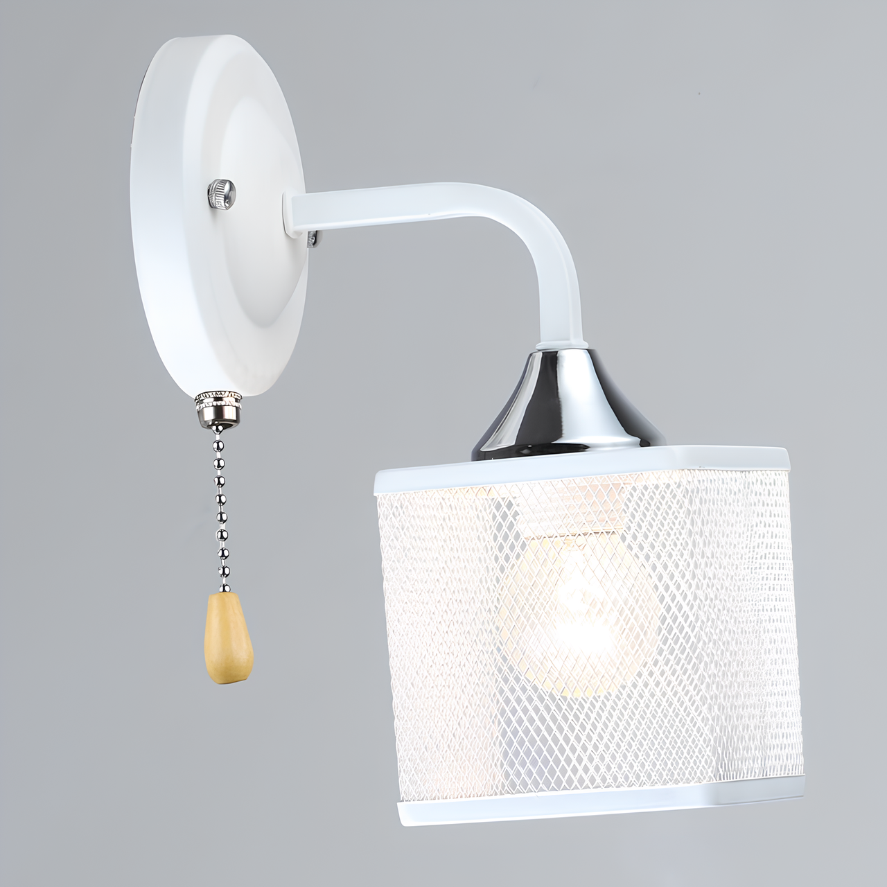 Бра Valeso с металлическим корпусом под одну лампу Е27 Белый (B N6637/1W)