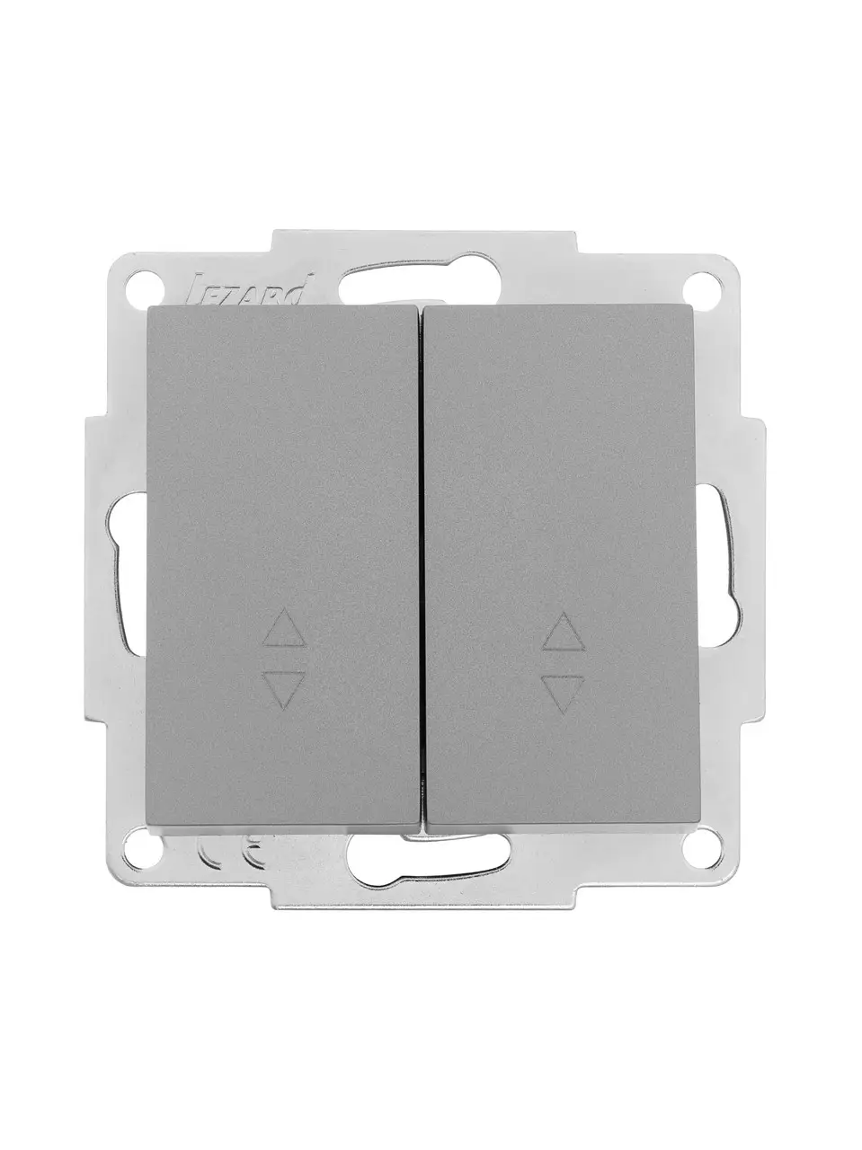 Выключатель Lezard Vesna 2-клавишный проходной серый