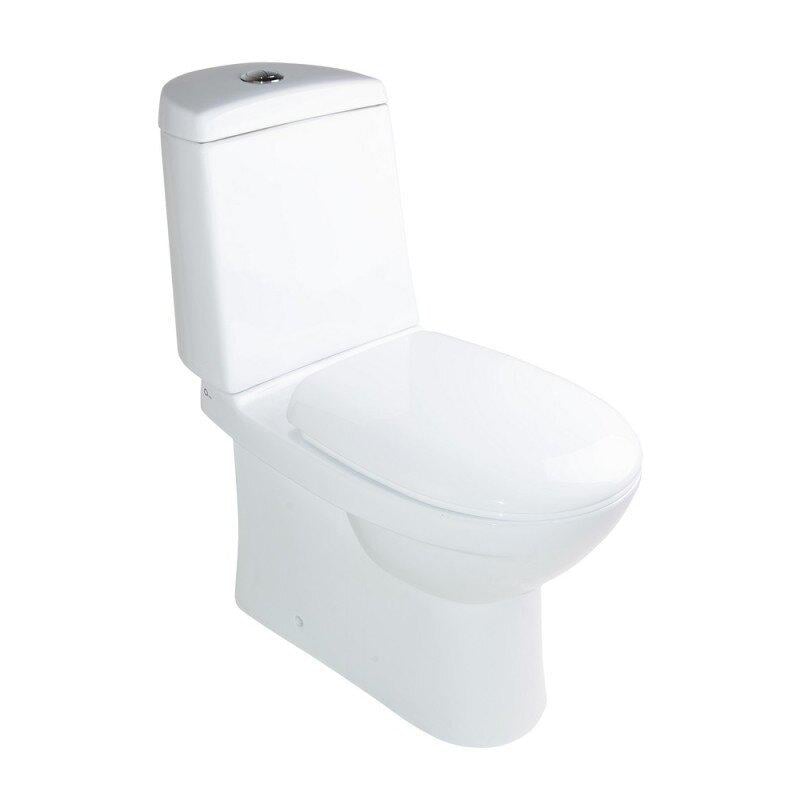 Унітаз-компакт підлоговий Q-tap Ibis QT0222015PW із сидінням з мікроліфтом (73378)