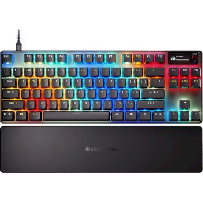 Клавиатура игровая оптическая SteelSeries Apex Pro TKL Gen 3-UA/USB/OmniPoint 3.0/RGB Black (64740)