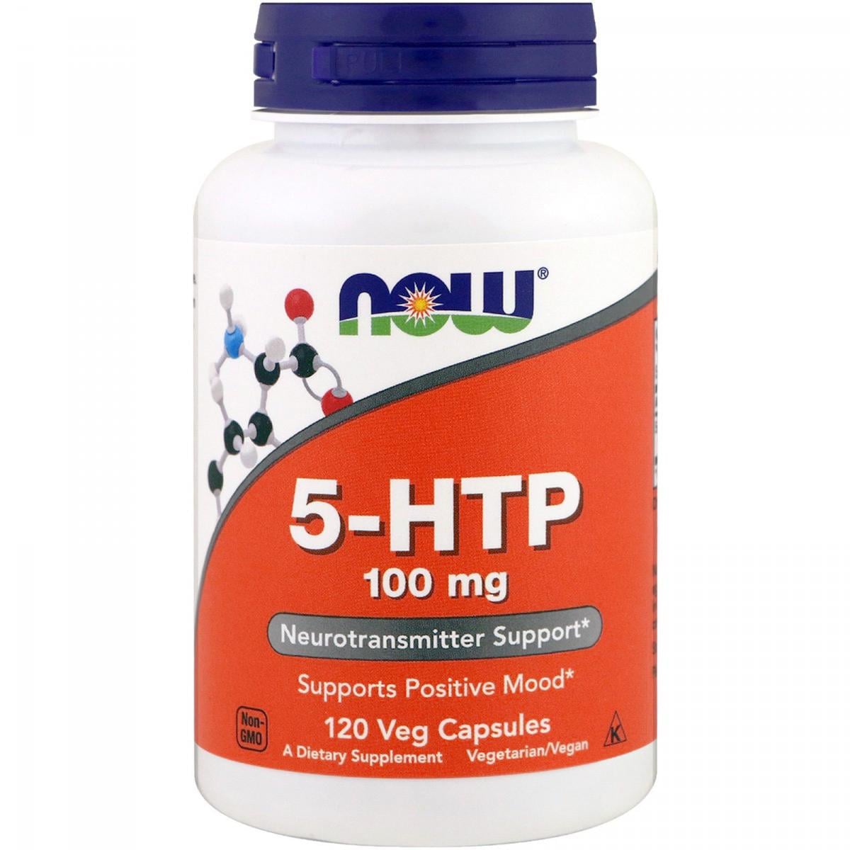 5-HTP гидрокситриптофан Now Foods 100 мг 120 вегетарианских капсул (NF0106)