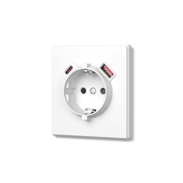 Розетка одинарна Videx NOTA із заземленням USB-A+C 20W Білий матовий (VF-NT-SK1GUC-WH) Розетка одинарна Videx NOTA із заземленням USB-A+C 20W Білий матовий (VF-NT-SK1GUC-WH)