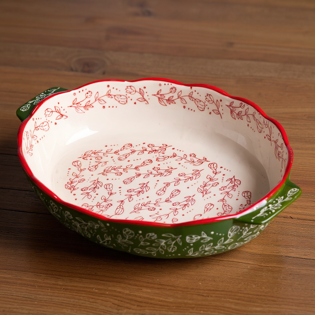 Форма для запекания в духовке фарфоровая овальная Vintage с ручками 2,5 л 36х25х6,5 см Зеленый (HM05-04) - фото 12 Форма для запекания в духовке фарфоровая овальная Vintage с ручками 2,5 л 36х25х6,5 см Зеленый (HM05-04) - фото 12