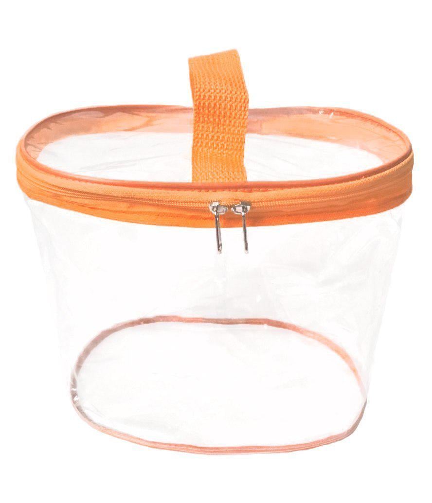 Сумка-органайзер в роддом 24,5х22,5х16 см Оранжевый/Прозрачный (91148)