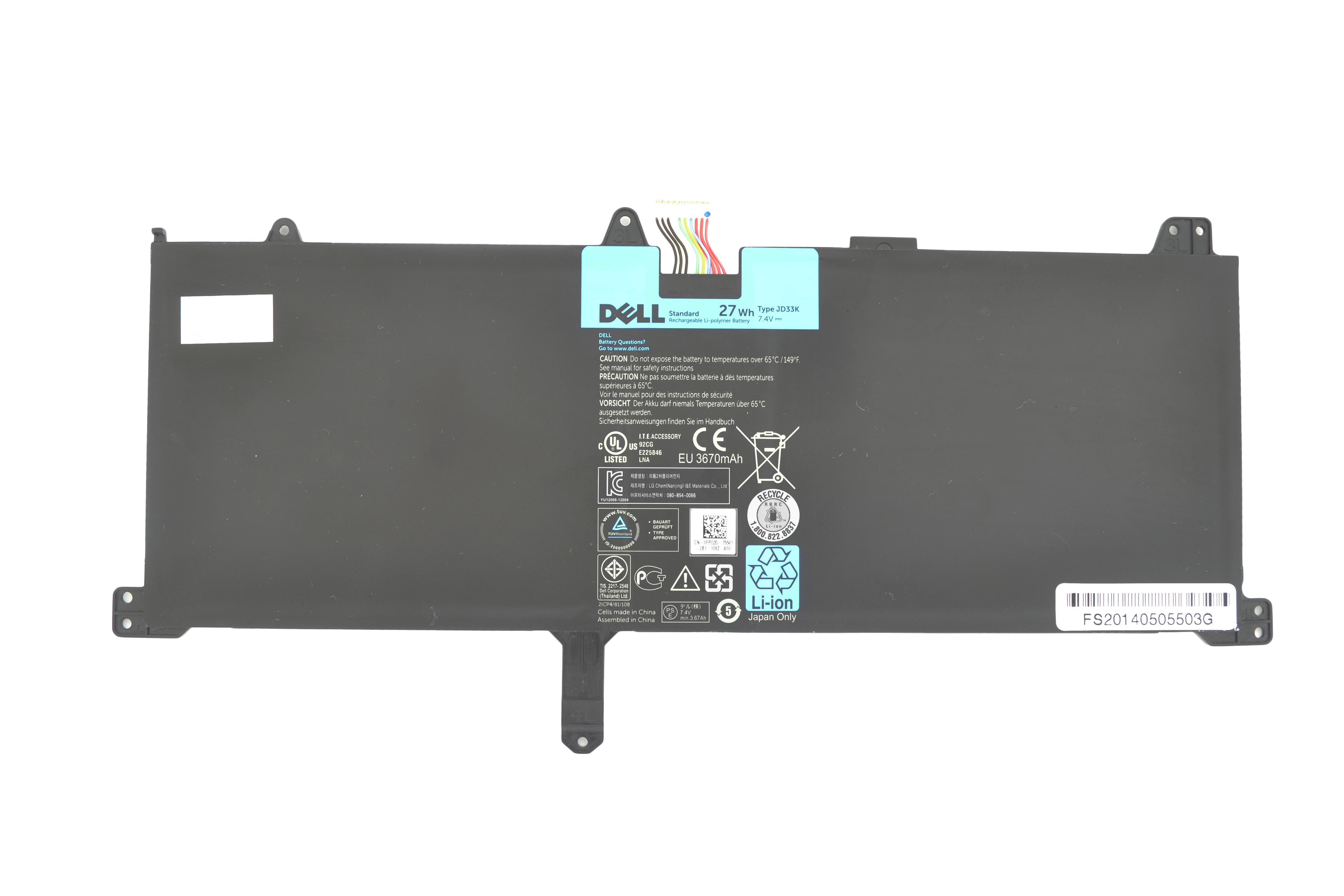 Аккумулятор для ноутбука Dell JD33K XPS 10 7,4 V 3670 mAh