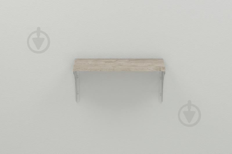 Полиця настінна Ferrum-decor Ханді 2 240x500x240 метал Білий ДСП Шервуд 16 мм (XND0009)