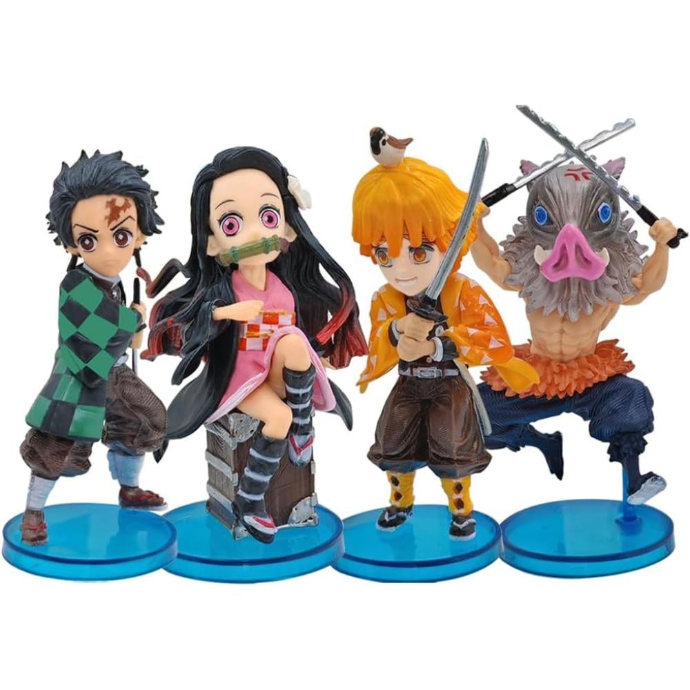 Набор фигурок Kimetsu no Yaiba Клинок рассекающий демонов 4в1 9 см