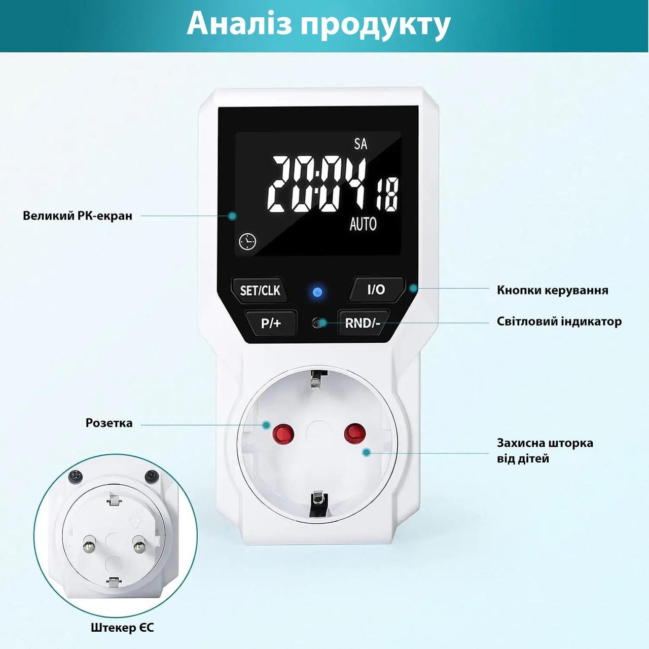 Розетка з таймером РТЦ-7B (ТМ-07) - фото 4