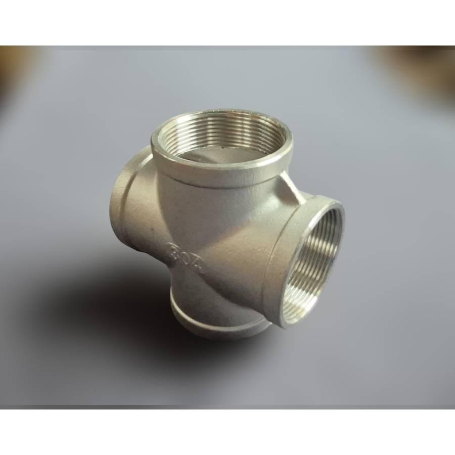 Крестовина муфтовая Ду50 нержавеющая сталь AISI304 ВР BSPP Class 150 90° 2" (29203307) - фото 10 Крестовина муфтовая Ду50 нержавеющая сталь AISI304 ВР BSPP Class 150 90° 2" (29203307) - фото 10