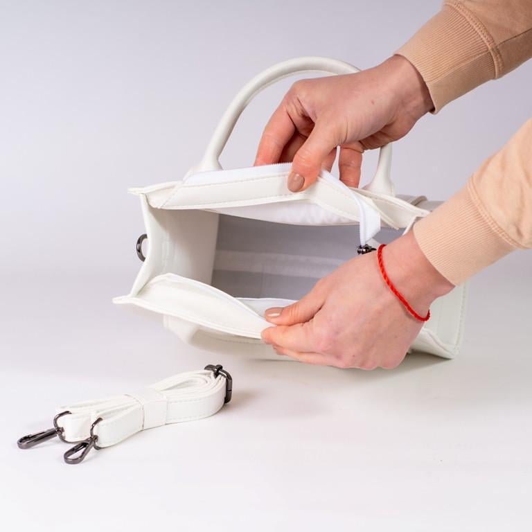 Сумка жіноча маленька класична XENIA № 05-24 Білий - фото 4 Сумка жіноча маленька класична XENIA № 05-24 Білий - фото 4