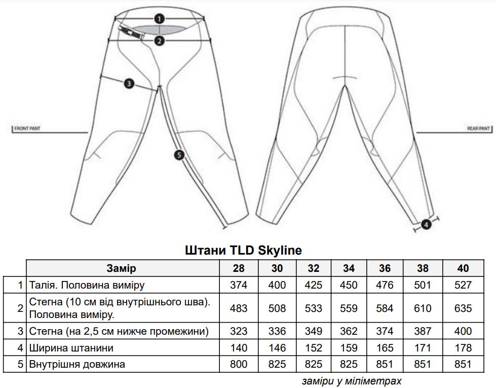 Штани TLD Skyline Pant Brushed XL Camo Military - фото 6