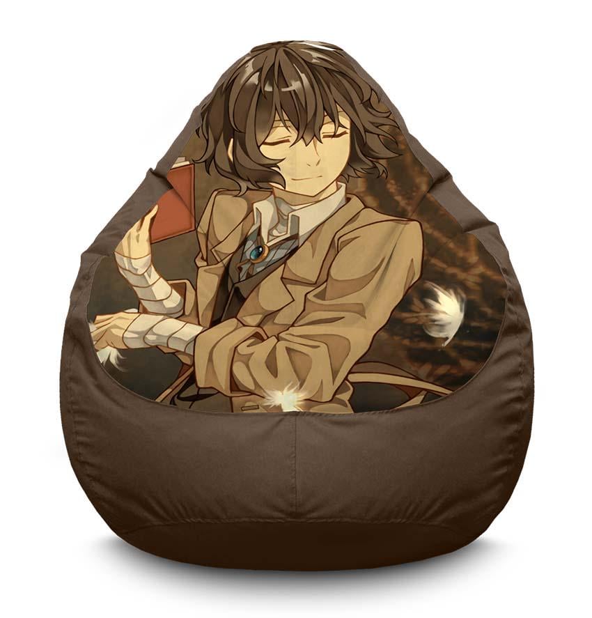 Кресло-мешок iPuff Osamu Dazai smile Bungo stray dogs оксфорд XL 80x110 см Коричневый (116933) Кресло-мешок iPuff Osamu Dazai smile Bungo stray dogs оксфорд XL 80x110 см Коричневый (116933)