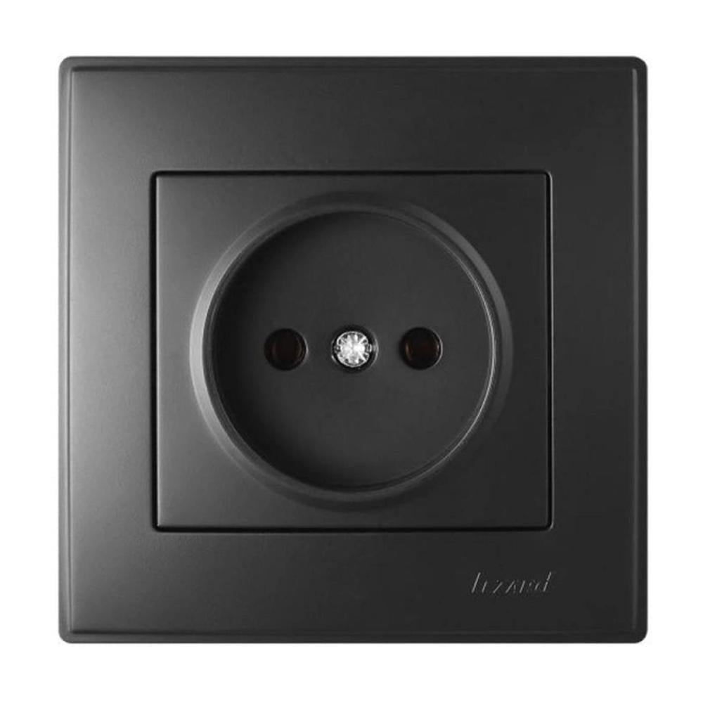 Розетка Lezard Lesya 1-я Антрацитовый