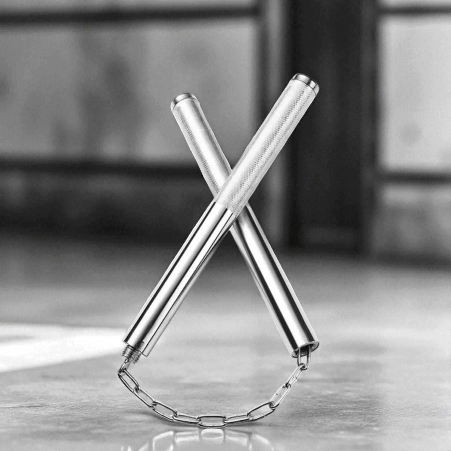 Нунчаки тренировочные трансформеры 2в1 стальные Серебристый (3_7_0_1C) - фото 8 Нунчаки тренировочные трансформеры 2в1 стальные Серебристый (3_7_0_1C) - фото 8