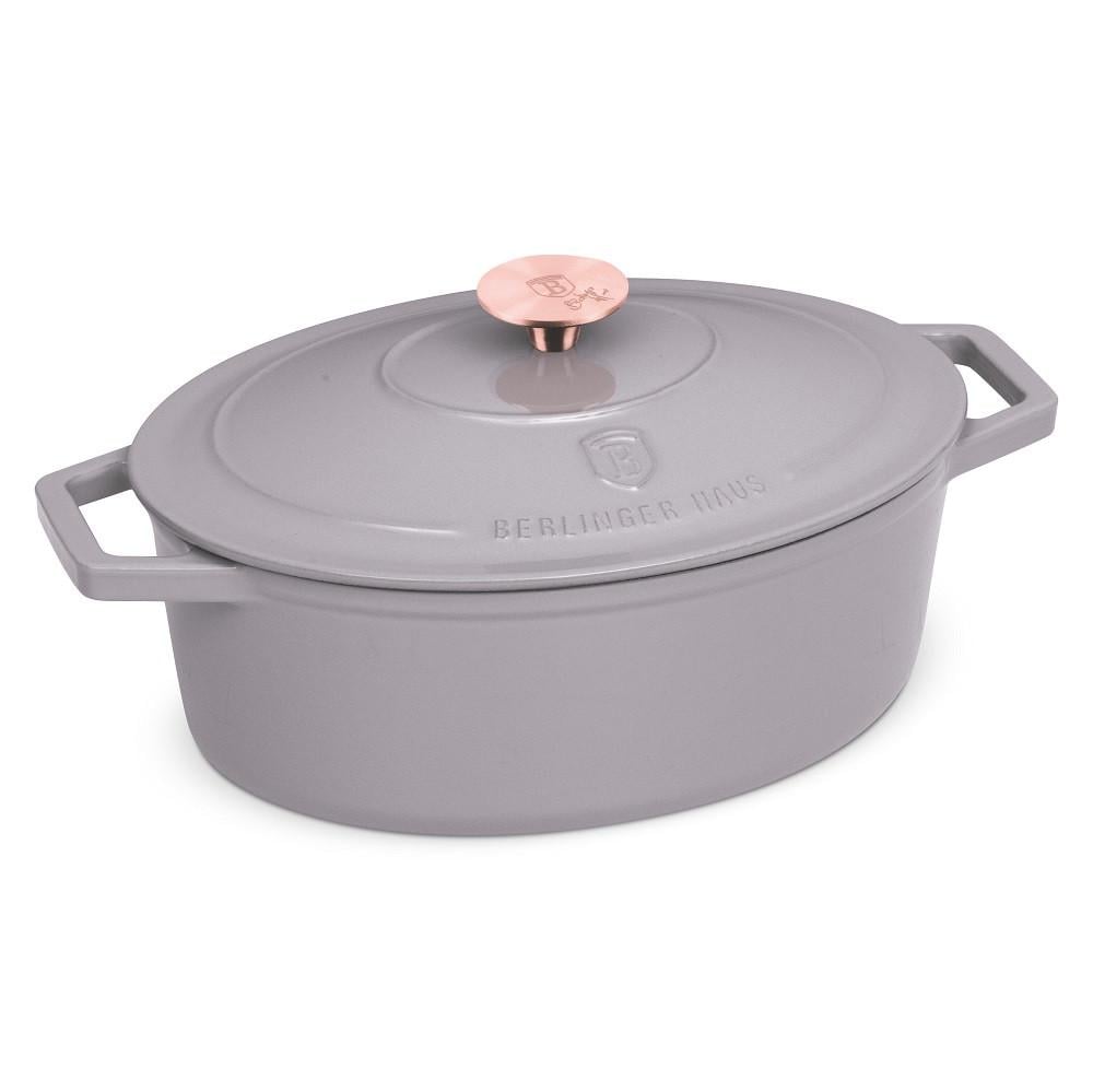 Каструля чавунна Berlinger Haus Taupe Collection з двошаровим емалевим покриттям для будь-яких плит і духовки 30х12 см 4,65 л (2529782662)