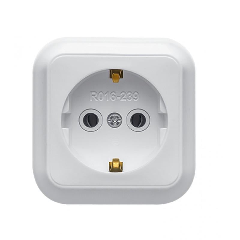 Розетка одномісна зовнішня Marshel RO16-239 з заземленням (27509583)