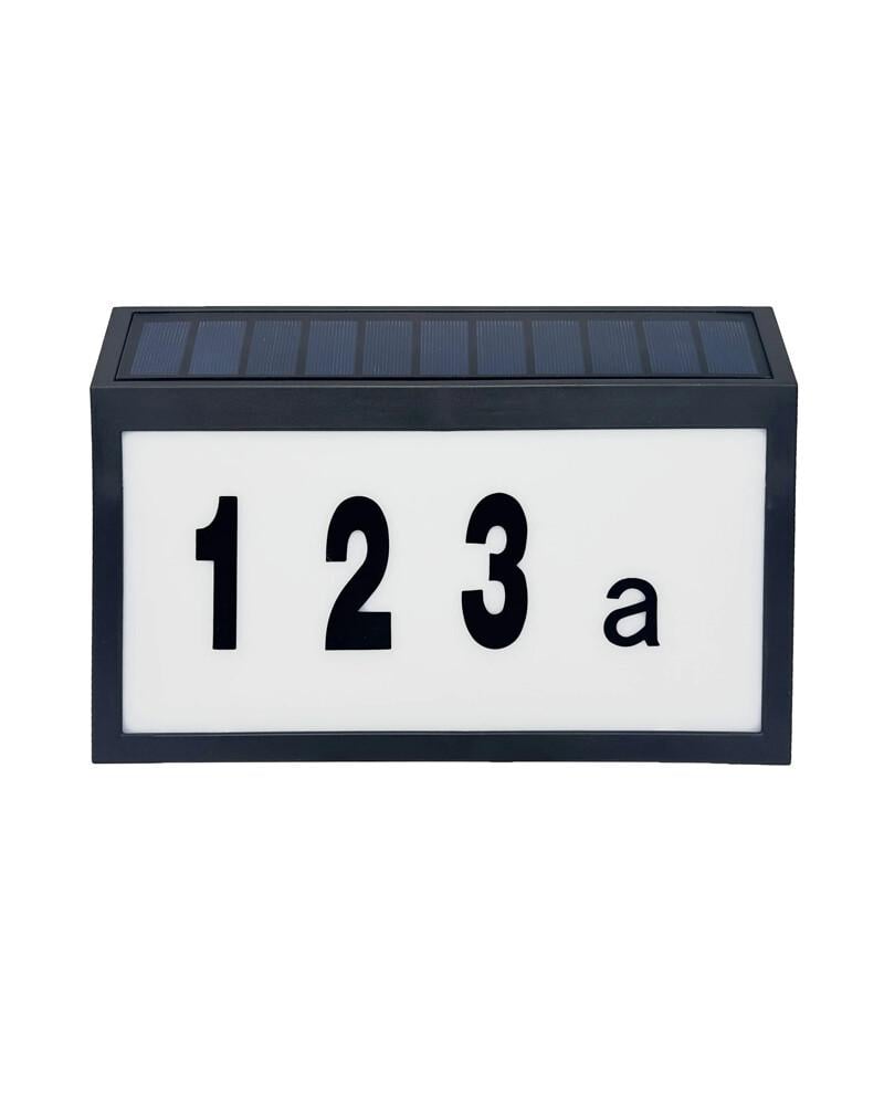 Світильник вуличний на сонячній батареї Polux 329493 Numero LED 6000K 50Lm IP44 Чорний (27584574)