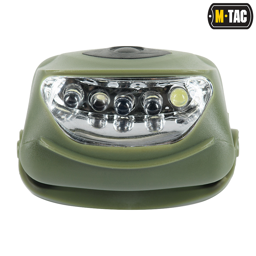 Ліхтар налобний M-Tac 5 LED Olive - фото 4