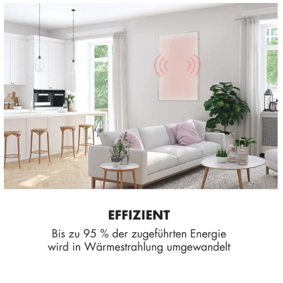 Инфракрасный настенный обогреватель KLARSTEIN Wonderwall 960 Вт 120х80 см (10032815) - фото 2 Инфракрасный настенный обогреватель KLARSTEIN Wonderwall 960 Вт 120х80 см (10032815) - фото 2