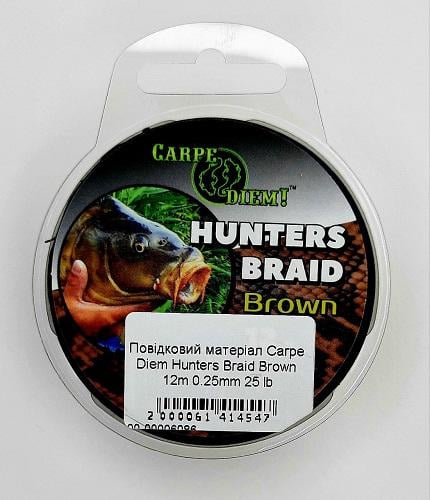 Повідковий матеріал Carpe Diem Hunters Braid Brown 25 lb 12 м 0,25 мм (6086)