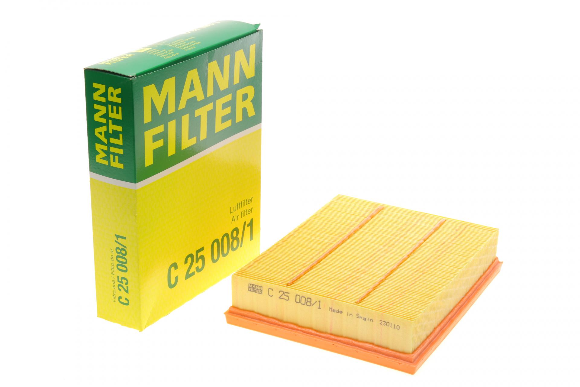 Фильтр воздушный Mann-Filter для Ford Galaxy/Mondeo/S-Max 1,0-2,0EcoBoost/1,6TDCi/2,0Ecoblue/TDCi/2,5 14- (C 25 008/1)