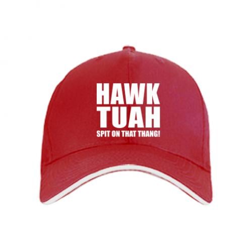 Кепка "HAWK TUAH. Spit on that thang!" Красный (18024022-3-205132)
