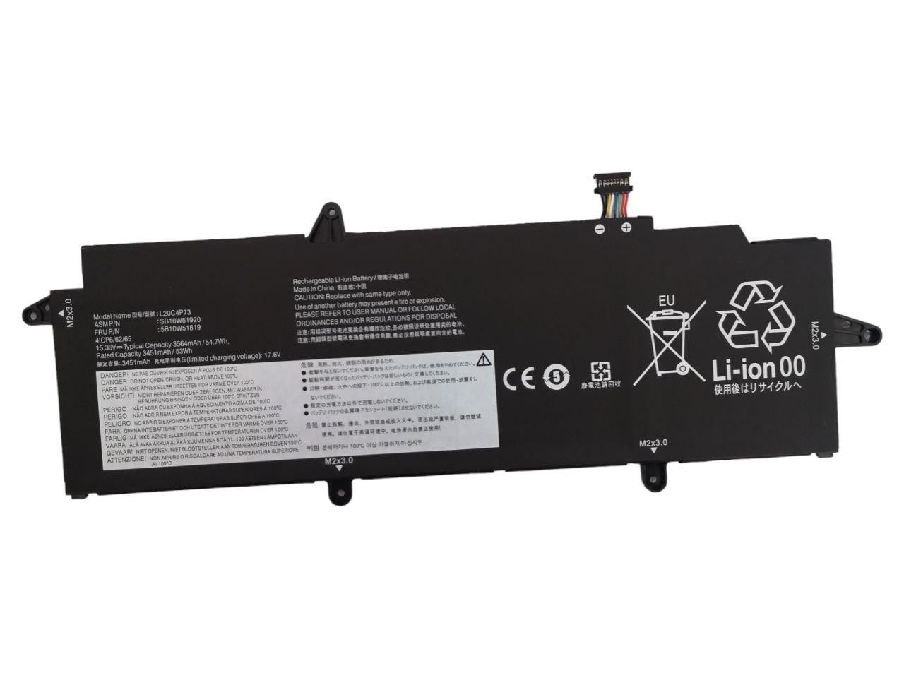 Аккумулятор для Lenovo ThinkPad X13 Gen 2/L20C3P72/L20D3P72/L20M3P72/L20C4P73 3564 mAh 54,7Wh (22000416)